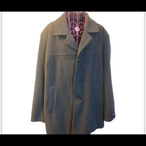 Massino gray wool peacoat long sleeves size L🔥